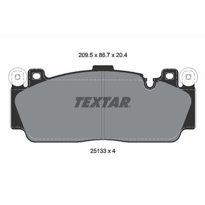 Fren Disk Balata Ön BMW M6 Serisi Coupe (F13M)(2012->)  TEXTAR 2513301