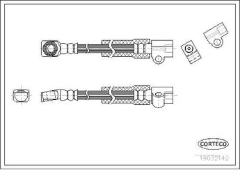 Fren Hortumu Ön Sağ veya Sol CAVO C900 434A  562344 90236355