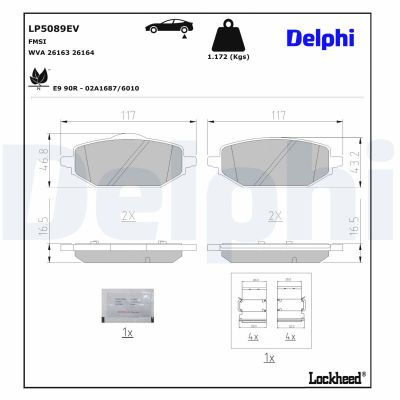 Fren Disk Balata Arka MG Marvel R (12.2021->)  DELPHI LP5089EV