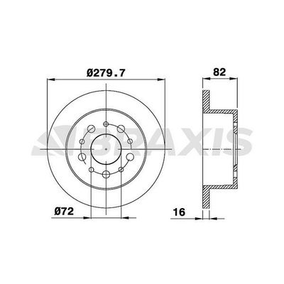 Fren Disk Ayna Arka Sağ ve Sol Fiat Ducato Minibüs, Yüksek Tavan (03.2002->)  BRAXIS AD0405