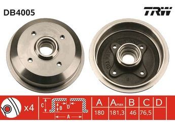 Kampana Arka Sağ veya Sol TRW DB4005  1598117 6080431 6086628 81AB1113AF 81AB-1113-AF