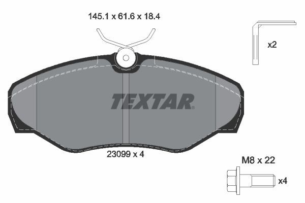Fren Disk Balata Ön Renault Espace /Grand Espace (JE0)(07.2000->)  TEXTAR 2309902