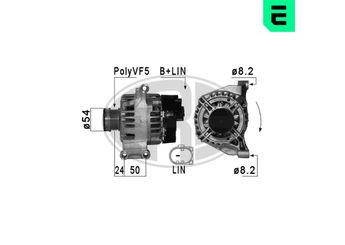 Alternatör  ERA 210948  51874105 51874104 51922437 51929094 51929095 52137908 71796421 71796424