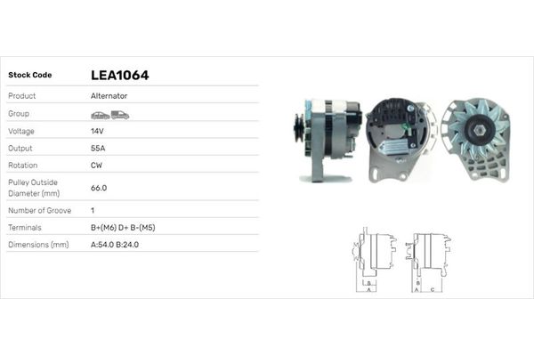 Alternatör  Fiat Seicento (187)(1998->)  LUCAS ELEKTRIK LEA1064