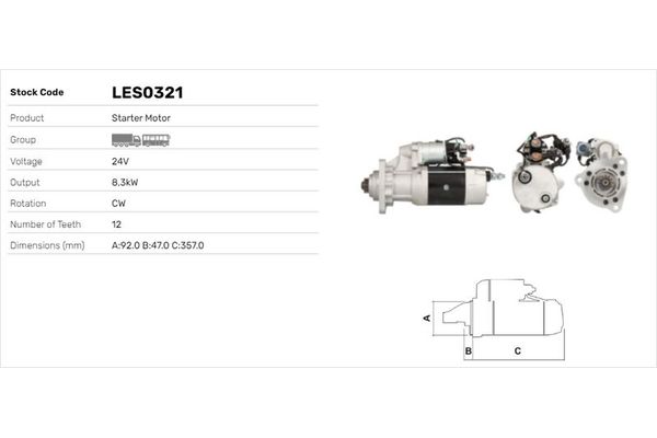 Marş Dinamosu  LUCAS ELEKTRIK LES0321