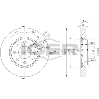 Fren Disk Ayna Ön Sağ ve Sol SWAPP 43102
