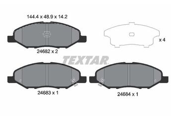 Fren Disk Balata Ön TEXTAR 2468201  D10601KA1A 1N263328Z 1N283328Z MQ700006 MQ703583 41060AX085 41060AX086 41060EE30J 41060RN22A AY040NS110 AY040NS120 AY040NS133 AY040NS142 D10601JY00 D1060EE52A
