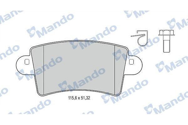 Fren Disk Balata Arka Nissan Interstar (X70)(09.2002->)  MANDO MBF015027