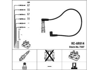 Buji Kablosu  NGK 7307  60597907 60 59 79 07 60597908 60 59 79 08 60597941 60 59 79 41 60597942 60 59 79 42