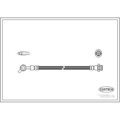 Fren Hortumu Ön Sağ veya Sol Nissan Patrol GR (Y60)(09.1988->)  CORTECO 19032476