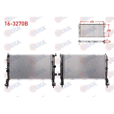 Su Radyatörü  Opel Meriva (2003->)  VEKA 16-3270B