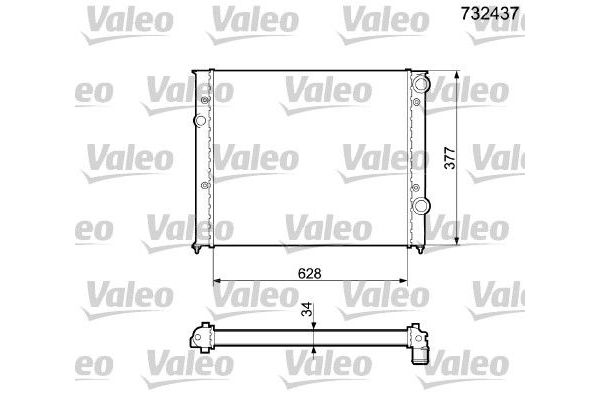 Su Radyatörü  Volkswagen Golf III (1H1)(11.1991->1997)  VALEO 732437