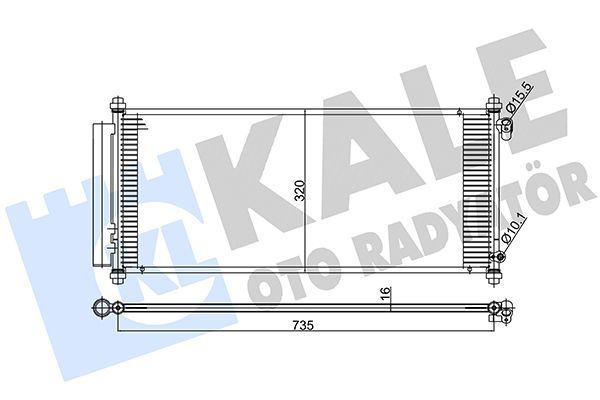 Klima Radyatörü  Honda Jazz (GD1/5)(01.2002->)  KALE 392000