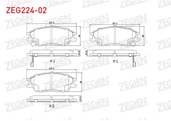 Fren Disk Balata Ön ZEGEN ZEG224-02   581011CA00 581011CA10 58101M2A00 45022SA6600 45022SA6N50 45022SA6N52 5810122A00 5810122A10 5810124B00 5810124C00 5810125A00 5810125A10 5810125A20 5810128A10 5820228A00