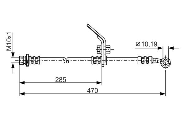 Fren Hortumu Ön Sağ Honda Accord (CL/CN)(01.2003->)  BOSCH 1 987 481 328