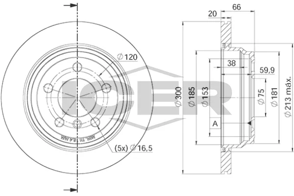 Fren Disk Ayna Arka Sağ ve Sol BMW 4 Serisi Coupe (F32)(2013->)  KRAFTVOLL 07040900