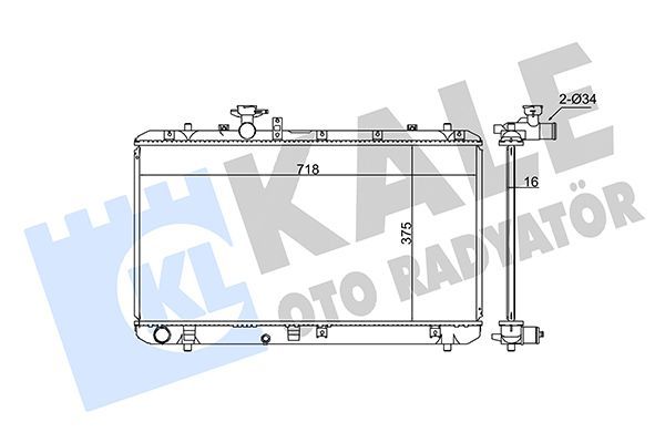 Su Radyatörü  Toyota Land Cruiser (J12)(2003->)  KALE 342125