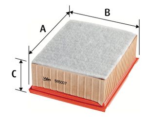 Hava Filtresi  VALEO 585007  1444H3 1444QE 1444-QE 1444R1 1444-R1 1444R3 1444-R3 1444TF 1444-TF 1444J4 1444WK 1444-H3 1444-J4 1444QF 1444-QF