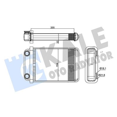Kalorifer Radyatörü  Opel Zafira C Tourer (09.2011->)  KRAFTVOLL 08050313
