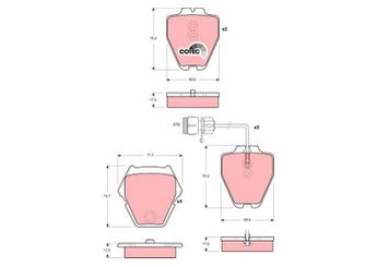 Fren Disk Balata Ön TRW GDB1371  4D0698151M 4D0698151S 4D0 698 151 S 4D069851P 4D0698151R 4D0 698 151 R 4D0698151AE 4D0 698 151 AE 4D0 698 151 M 4D0698151P 4D0 698 151 P 4D0698151N 4D0 698 151 N 4D0698151K 4D0 698 151 K