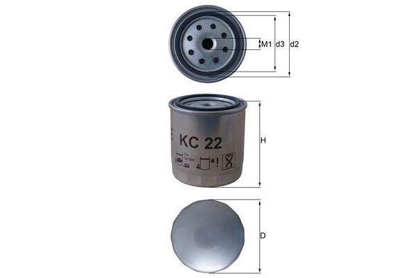 Yakıt Filtresi  MAHLE KC 22