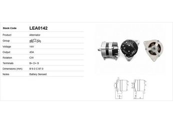 Alternatör  LUCAS ELEKTRIK LEA0142  LEA0142