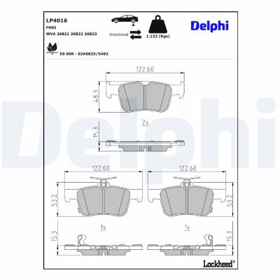 Fren Disk Balata Arka DELPHI LP4016