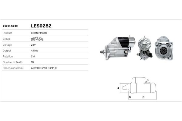 Marş Dinamosu  LUCAS ELEKTRIK LES0282