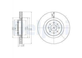Fren Disk Ayna Ön Sağ ve Sol DELPHI BG4308  51738833 51813785 71765649