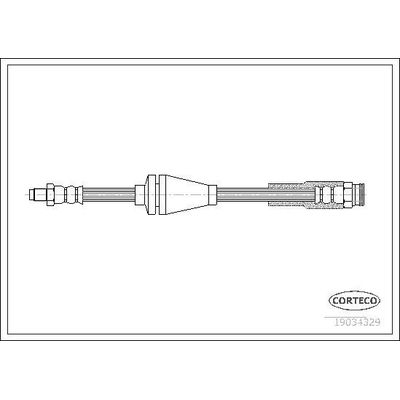 Fren Hortumu Ön Sağ veya Sol Abarth Punto (199)(2012->)  CORTECO 19034329