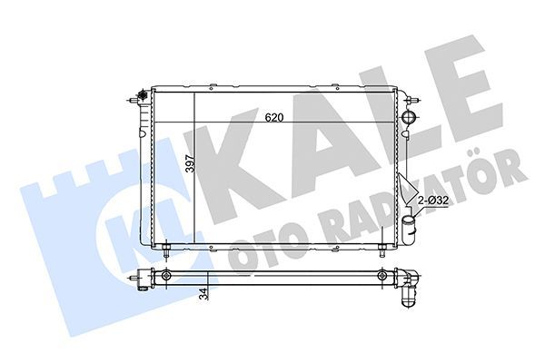 Su Radyatörü  Renault Espace (J63)(01.1991->)  KALE 0552521AB