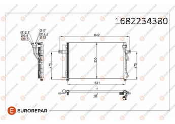 Klima Radyatörü  EUROREPAR 1682234380  1682234380 976061C300