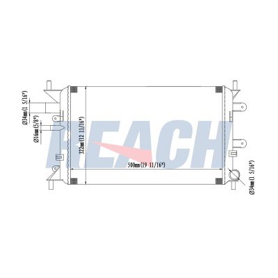 Su Radyatörü  Ford Escort Cabrio (1991->)  VEKA 16-1905