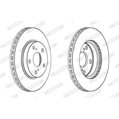 Fren Disk Ayna Ön Sağ ve Sol Toyota Corolla (E15)(2006->)  FERODO DDF1789C