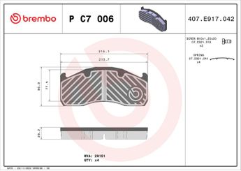 Fren Disk Balata Ön BREMBO P C7 006  20768101 3099533