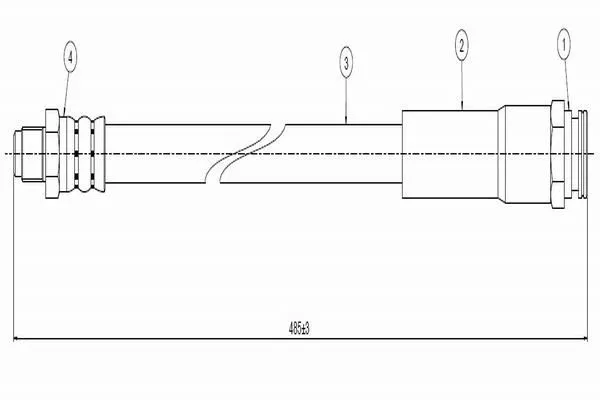 Fren Hortumu Ön Sağ veya Sol Peugeot Boxer (230) P.Van, Camlı Aks:3200mm (->2002)  CAVO C800 479A