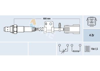 Oksijen (Lambda) Sensörü  FAE 77319  LF4K18861B LF4K-18-861B