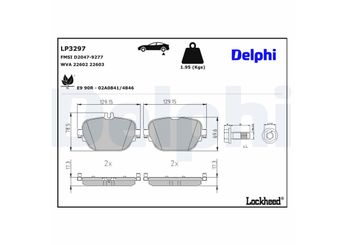 Fren Disk Balata Arka DELPHI LP3297  LP3297 A0004207703 4206400 000 420 6400 4203004 0004203004 4208800 0004208800 4209900 0004209900 A0004206400 A000 420 6400 A0004203004 A0004205204 A0004206002 A0004208800 A0004209900 A0004219801