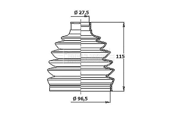 Aks Körüğü Ön Dış Sağ veya Sol Volkswagen Golf Plus V (5M1)(01.2005->2009)  GKN 304551