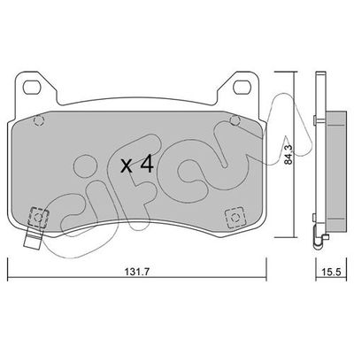 Fren Disk Balata Ön Tesla Model 3 (01.2019->)  CIFAM 822-1333-0