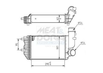 Turbo Radyatörü  ORİS 1593-4835  384E4 0384E4 384G8 0384G8 1307012080 1340934080 00000384E4 00000384G8
