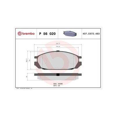 Fren Disk Balata Arka Nissan Patrol GR (Y60)(09.1988->)  MAGNETI MARELLI 363700456020