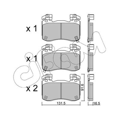 Fren Disk Balata Ön Kia Stinger (CK)(2017->)  CIFAM 822-1306-0