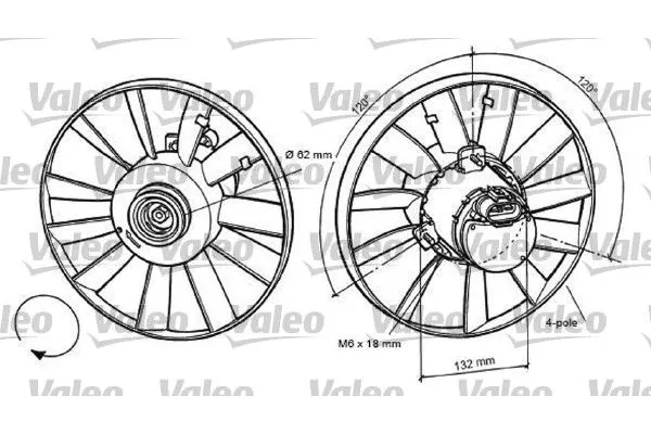 Radyatör Fan ve Motoru  Volkswagen Passat (3A2)(09.1993->1996)  VALEO 696057