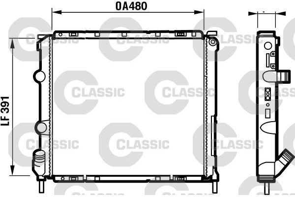 Su Radyatörü  Audi A3 Cabriolet (8P7)(04.2008->)  VALEO 232474