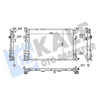 Su Radyatörü  Mercedes A -Serisi (BM 176)(06.2012->)  KALE 362885