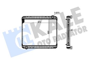 Su Radyatörü  MGA 80577  9C46 8005 AB   9C46 8005 AA