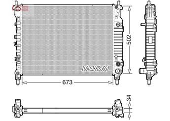 Su Radyatörü  DENSO DRM20124  DRM20124 20982435 42400244 4818254 4819583 95192590