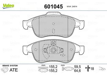 Fren Disk Balata Ön VALEO 601045  410600379R 440603905R 410605961R 410607115R 4106000Q1L 41060-00Q1L