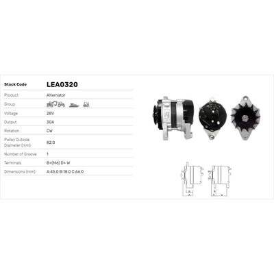 Alternatör  LUCAS ELEKTRIK LEA0320